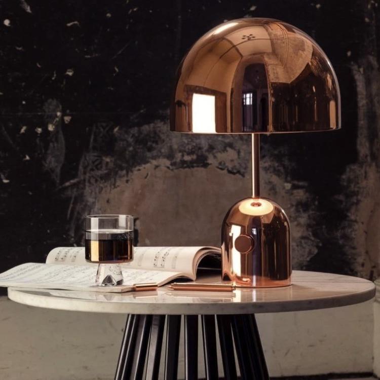 Reflective Dome Table Lamp with Focused Downlight
