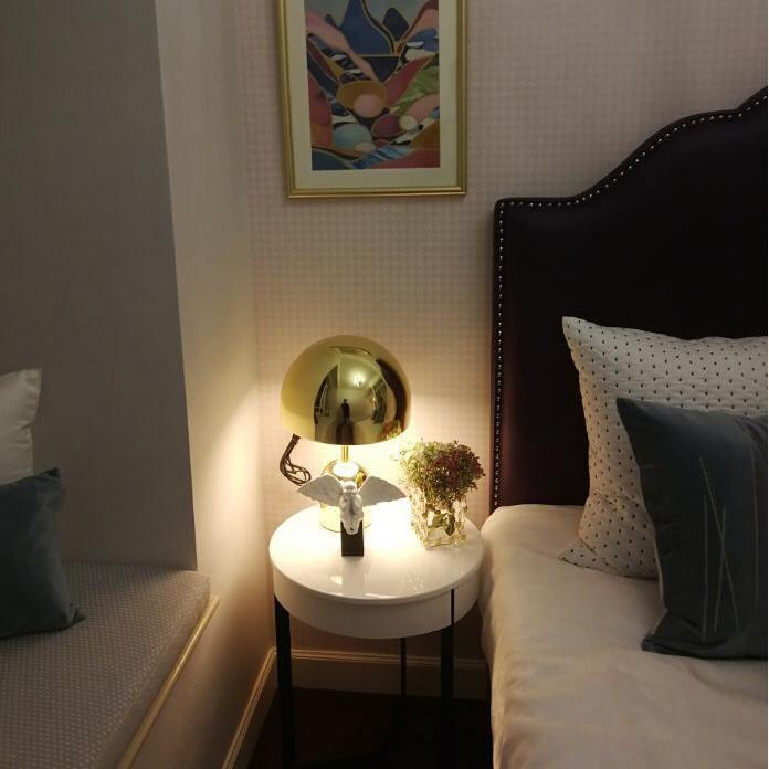 Reflective Dome Table Lamp with Focused Downlight