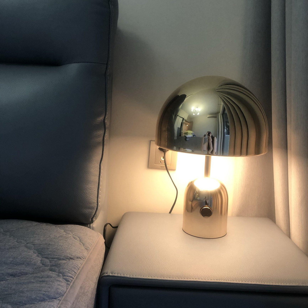 Reflective Dome Table Lamp with Focused Downlight