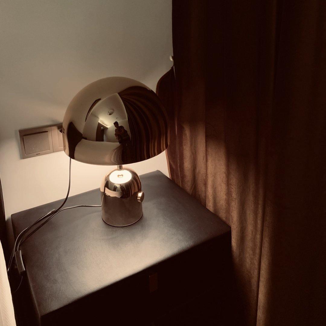 Reflective Dome Table Lamp with Focused Downlight