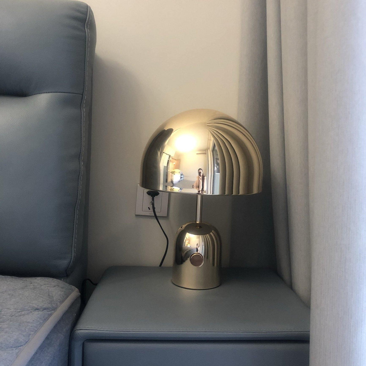 Reflective Dome Table Lamp with Focused Downlight