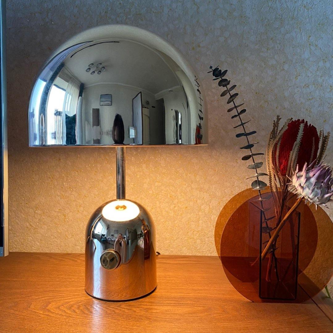 Reflective Dome Table Lamp with Focused Downlight