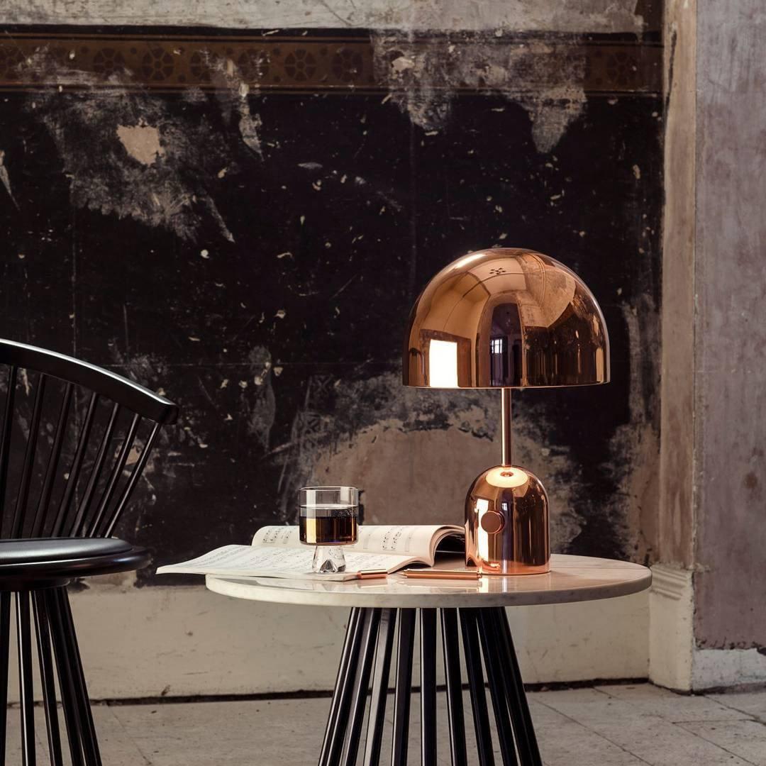 Reflective Dome Table Lamp with Focused Downlight
