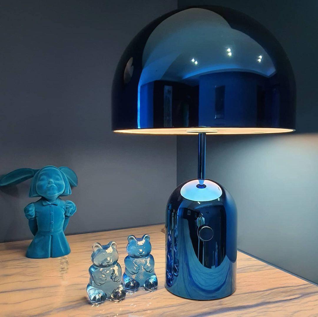 Reflective Dome Table Lamp with Focused Downlight