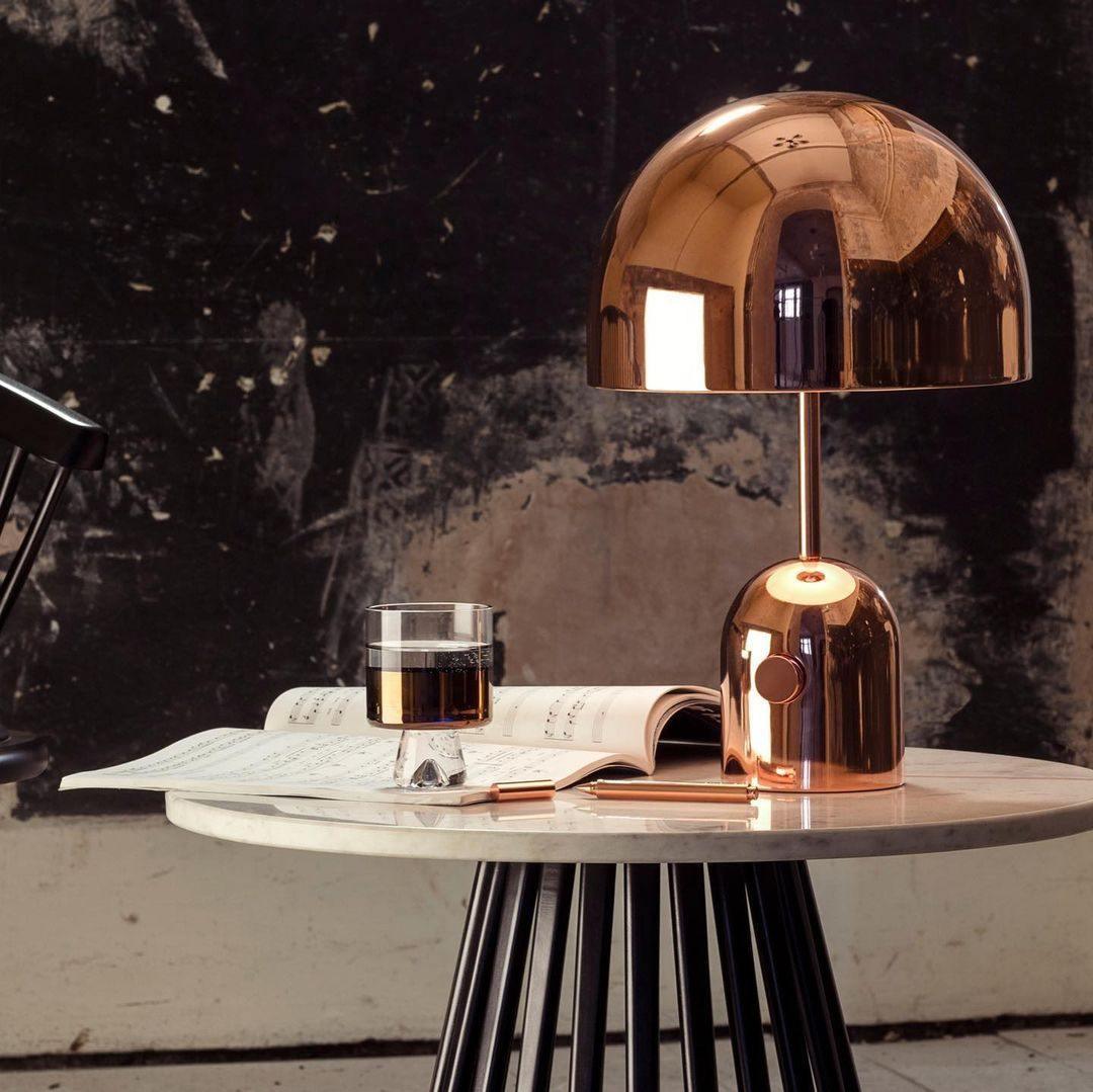 Reflective Dome Table Lamp with Focused Downlight