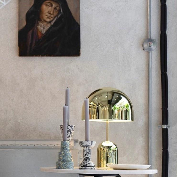Reflective Dome Table Lamp with Focused Downlight