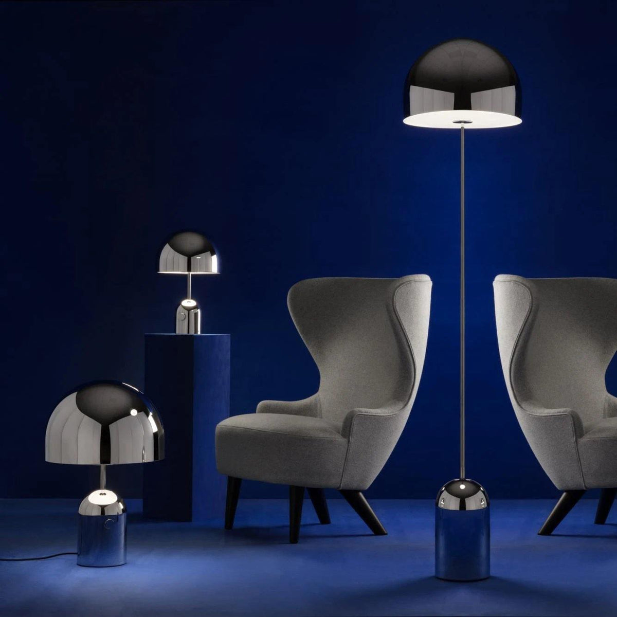 Reflective Dome Table Lamp with Focused Downlight
