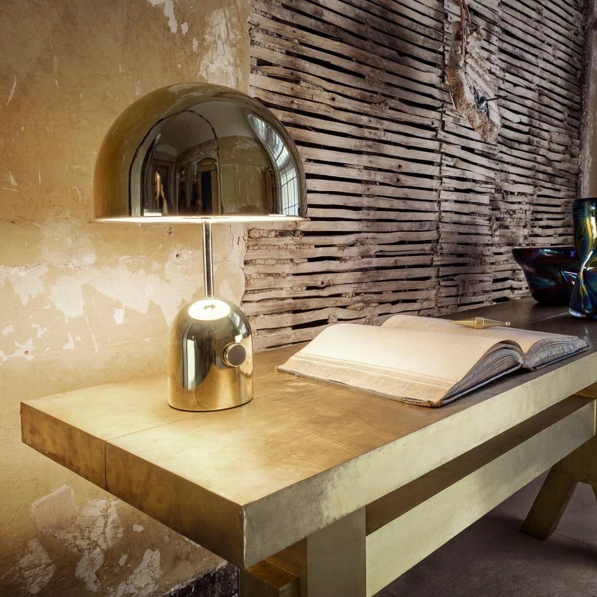 Reflective Dome Table Lamp with Focused Downlight