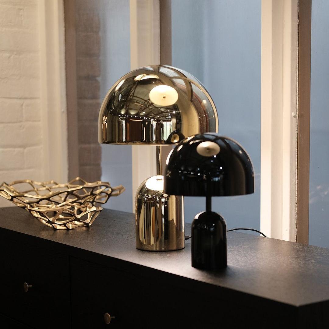 Reflective Dome Table Lamp with Focused Downlight