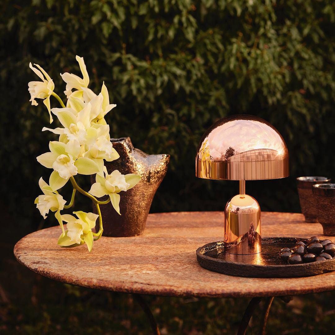Reflective Dome Table Lamp with Focused Downlight