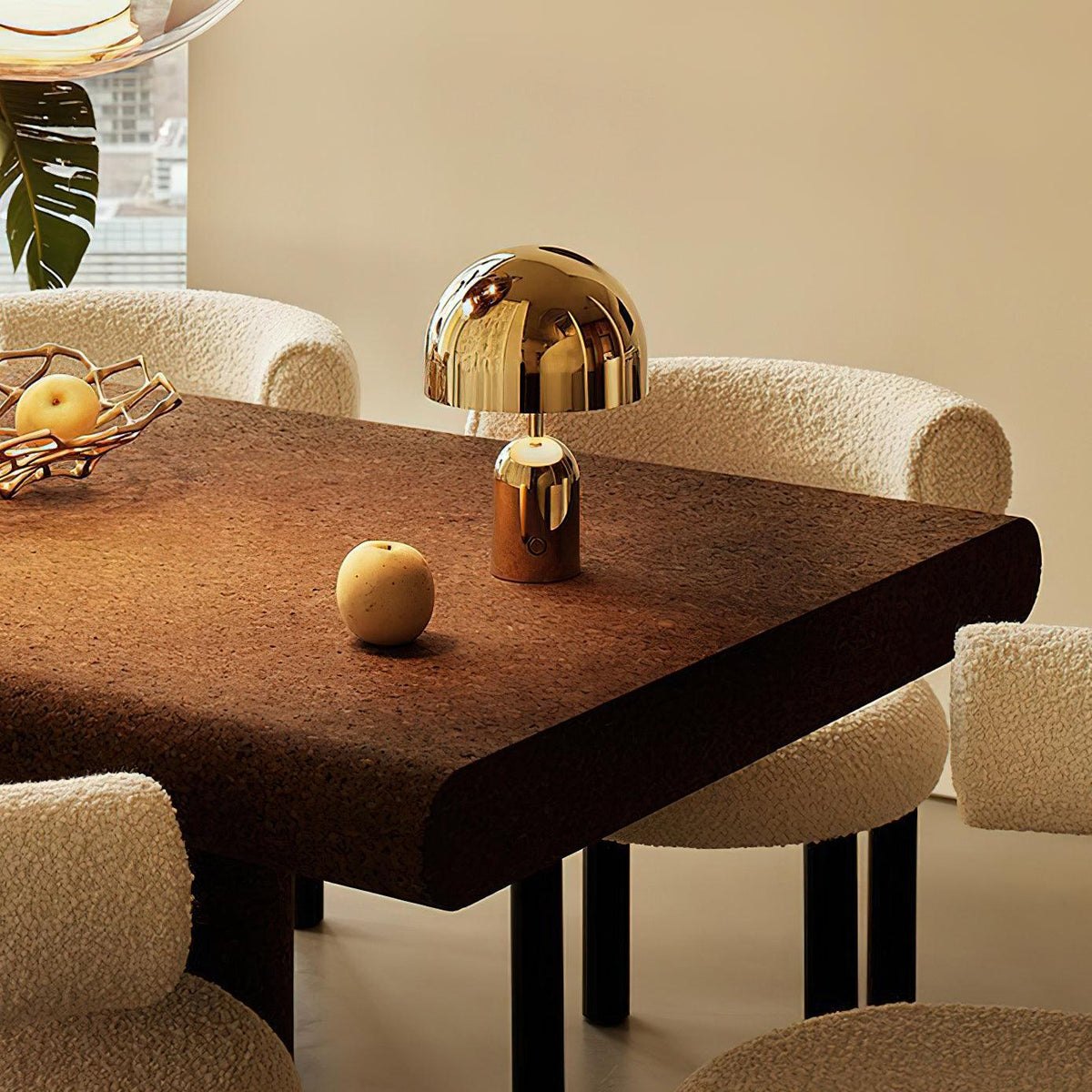 Reflective Dome Table Lamp with Focused Downlight