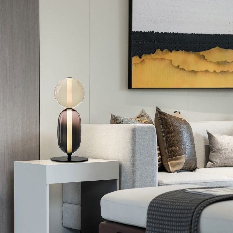 Halo Glass Table Lamp with Warm Ambient Glow