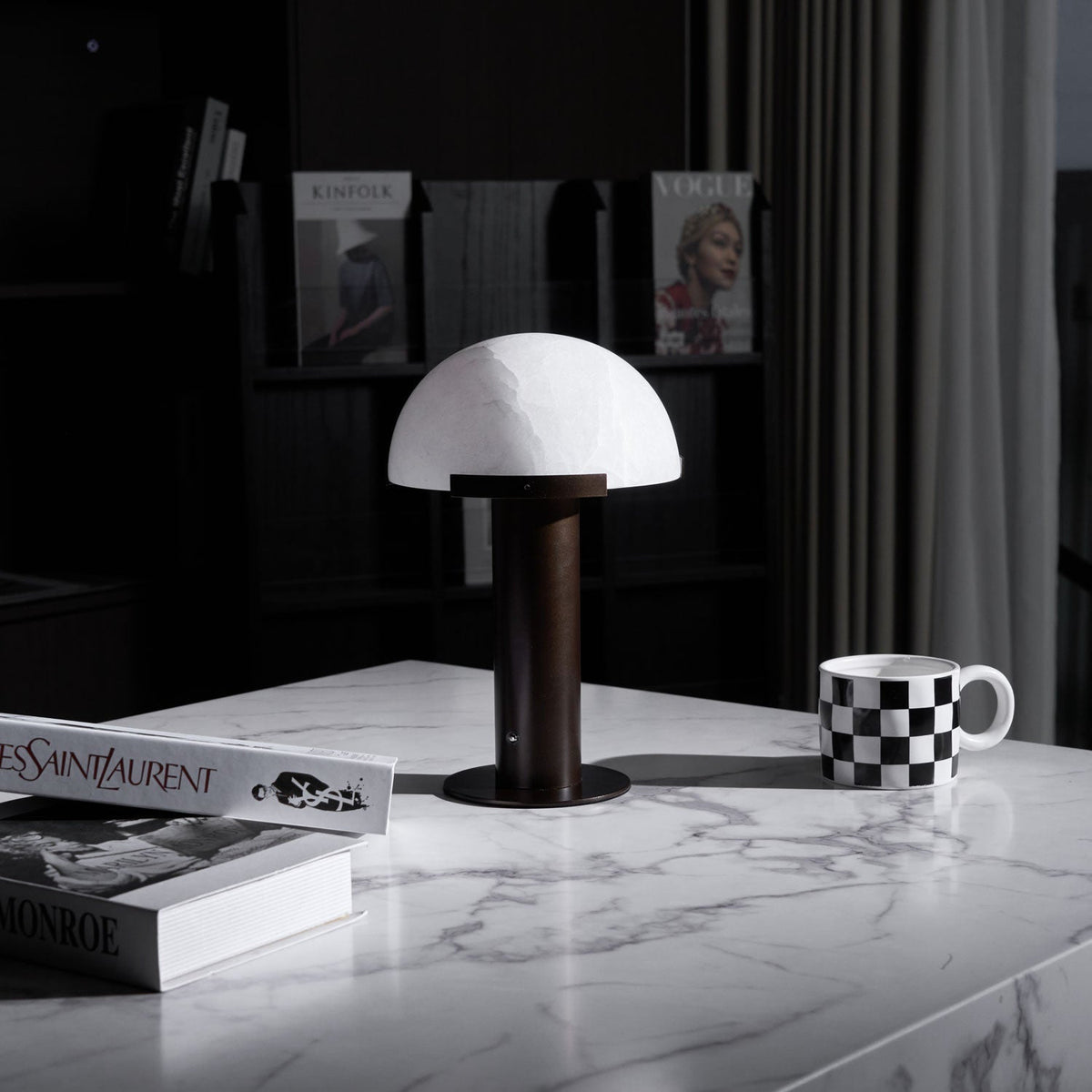 Alabaster Table Lamp with Soft Diffused Glow