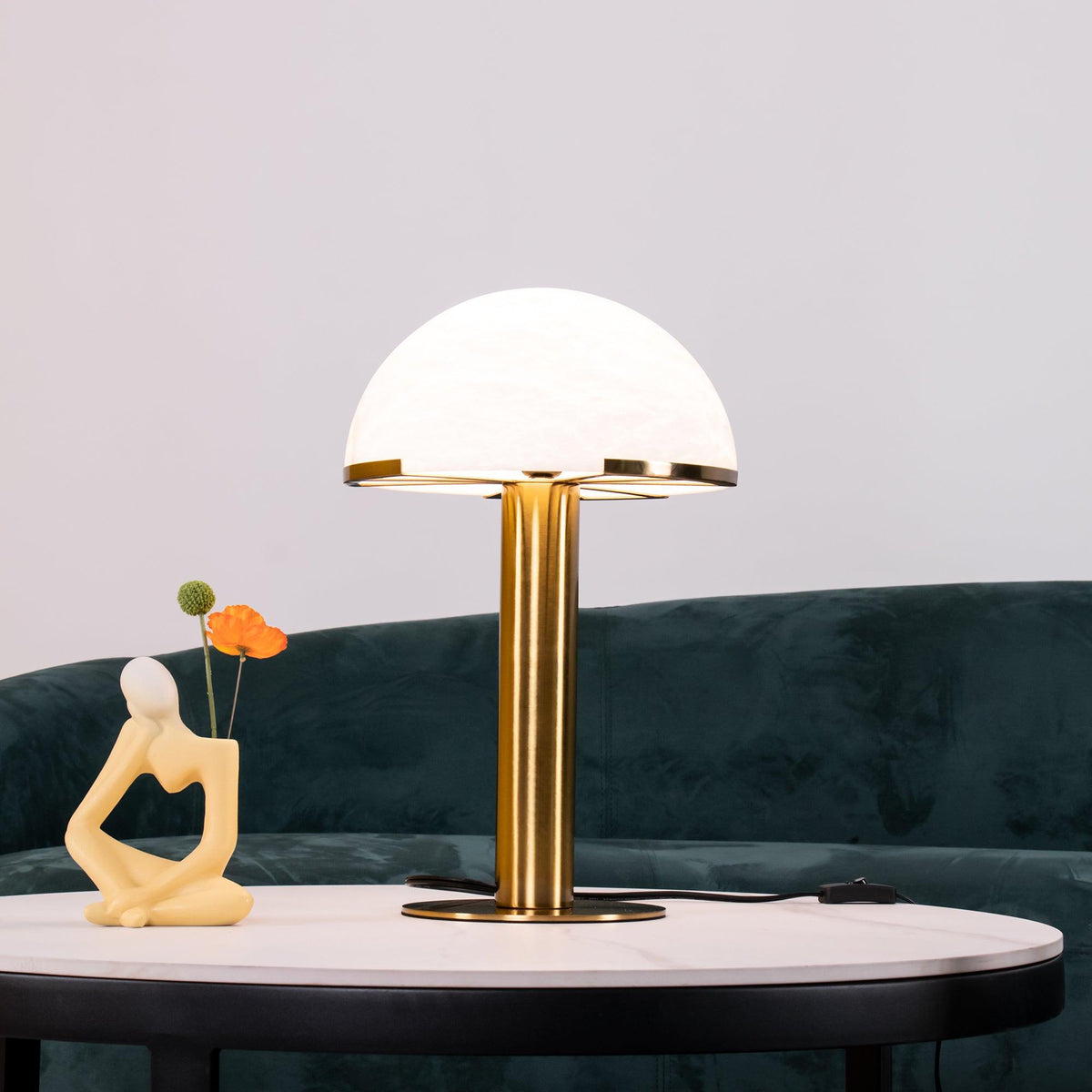 Alabaster Table Lamp with Soft Diffused Glow