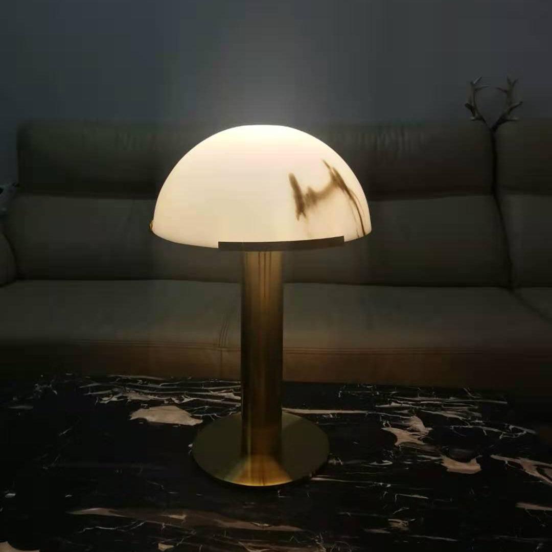 Alabaster Table Lamp with Soft Diffused Glow
