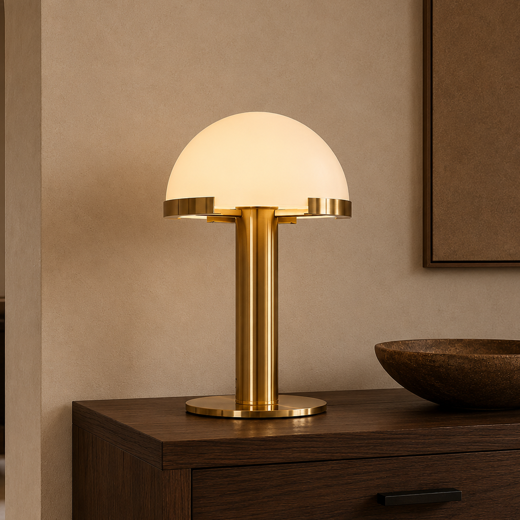 Alabaster Table Lamp with Soft Diffused Glow
