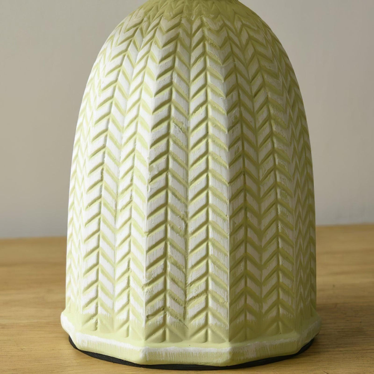 Pleated Ceramic Table Lamp with Soft Fabric Shade