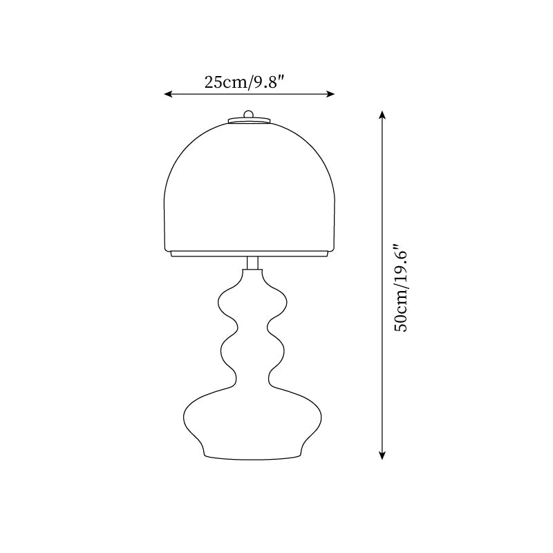 Velora Sculpted Glass Table Lamp